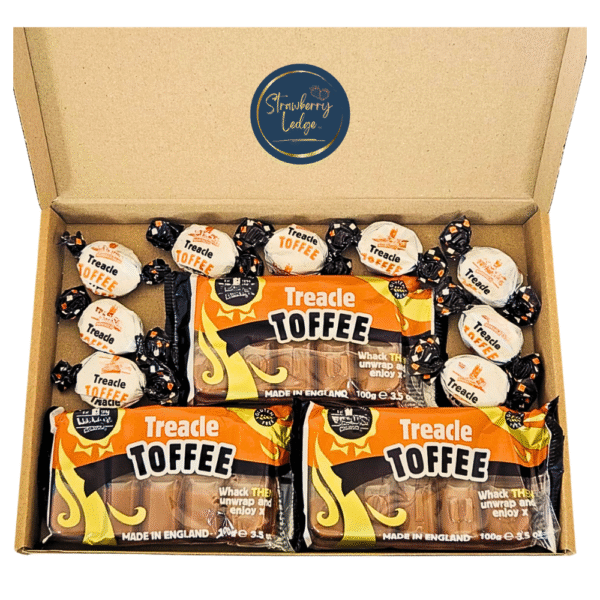 Treacle Toffee Letterbox Gift Box with UK sweets by Strawberry Ledge