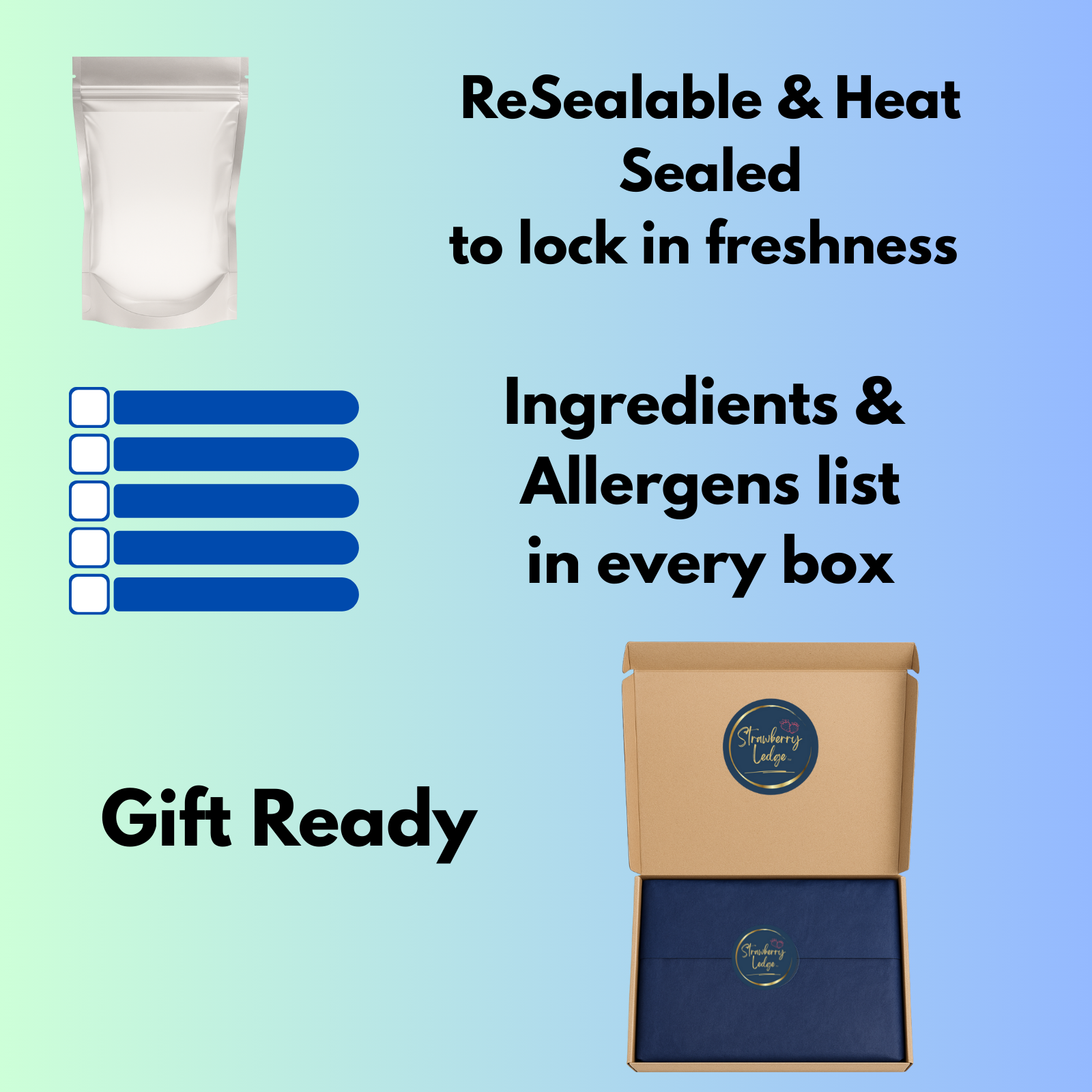 Resealable and heat-sealed sweet packaging used in the liquorice gift box