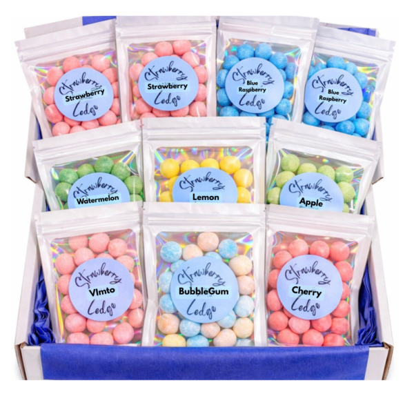 Strawberry Ledge Bon Bons Sweet Gift Box – 1kg (10 x 100g Resealable Bags)